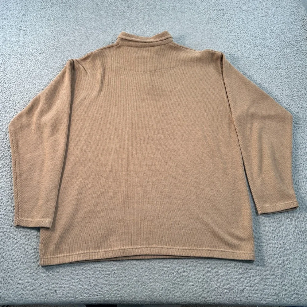 J. Riggings Sweater Men's‎ XL Beige Quarter Zip Knit Sports Performance Preppy